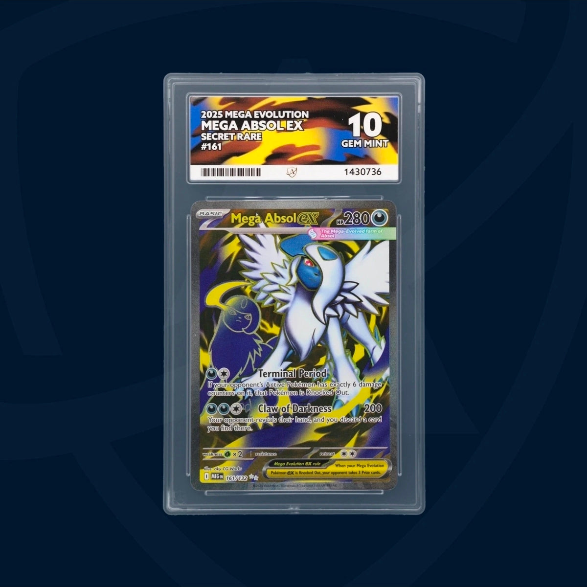 Pokémon Mega Absol ex 161/132 – Mega Evolution – ACE 10 Gem Mint