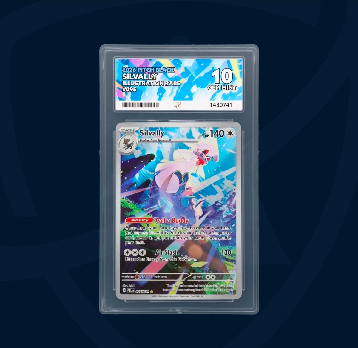 Pokémon Silvally 095/084 – Pitch Black – ACE 10 Gem Mint